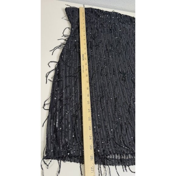 Strapless Sequin Fringe Mini Bodycon Dress Wild Fable Large Flapper Style EUC - Picture 7 of 13